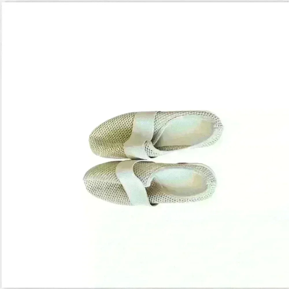 Women canvas lady walking shoes size 9 in beige new - Picture 2 of 7
